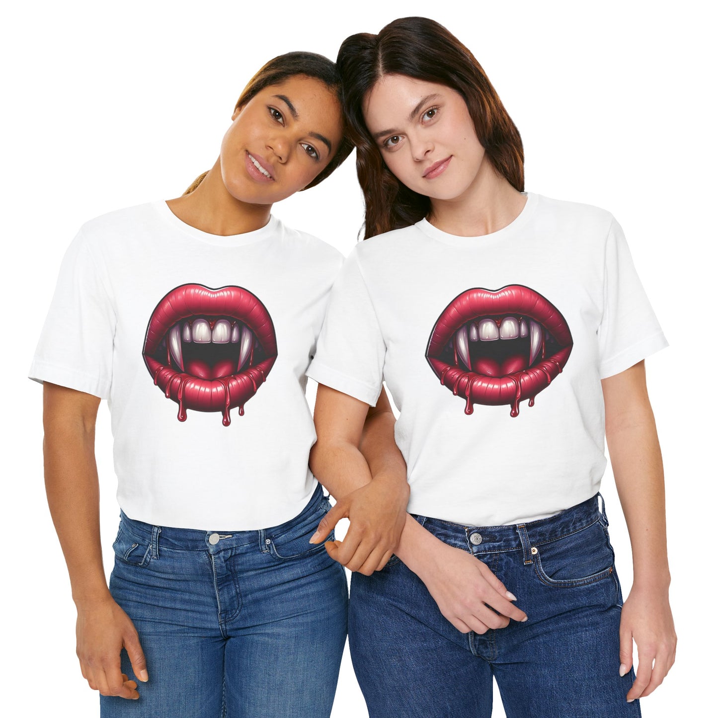 Bloody Vampire Teeth Short Sleeve Shirt