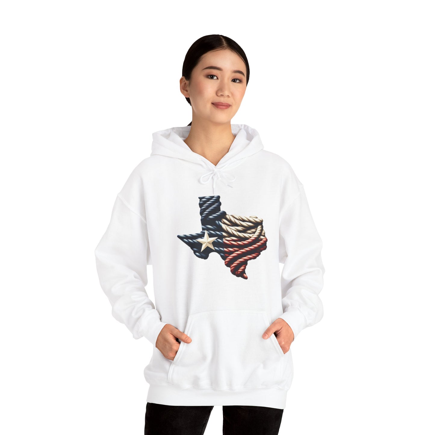 Texas Flag Rope Style Hooded Sweatshirt