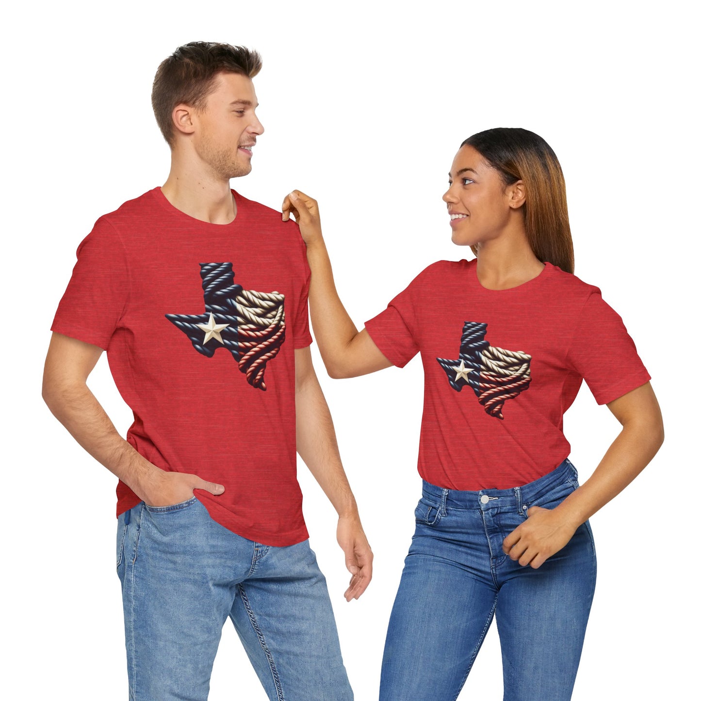 Texas Flag Rope Style Short Sleeve Shirt