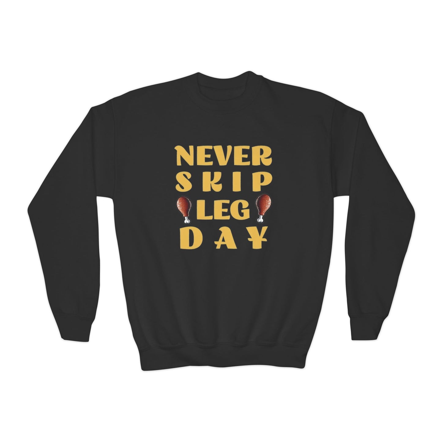Never Skip Leg Day Kids Sweatshirt