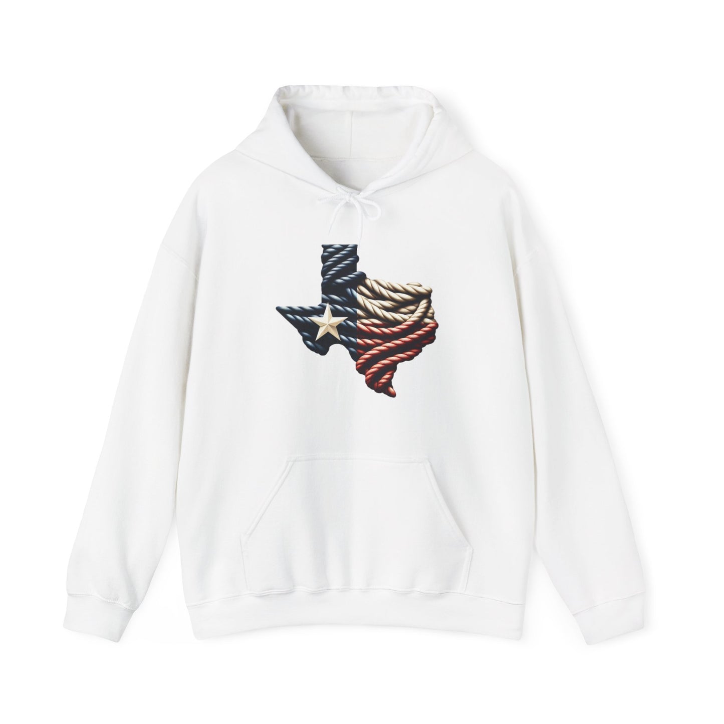 Texas Flag Rope Style Hooded Sweatshirt