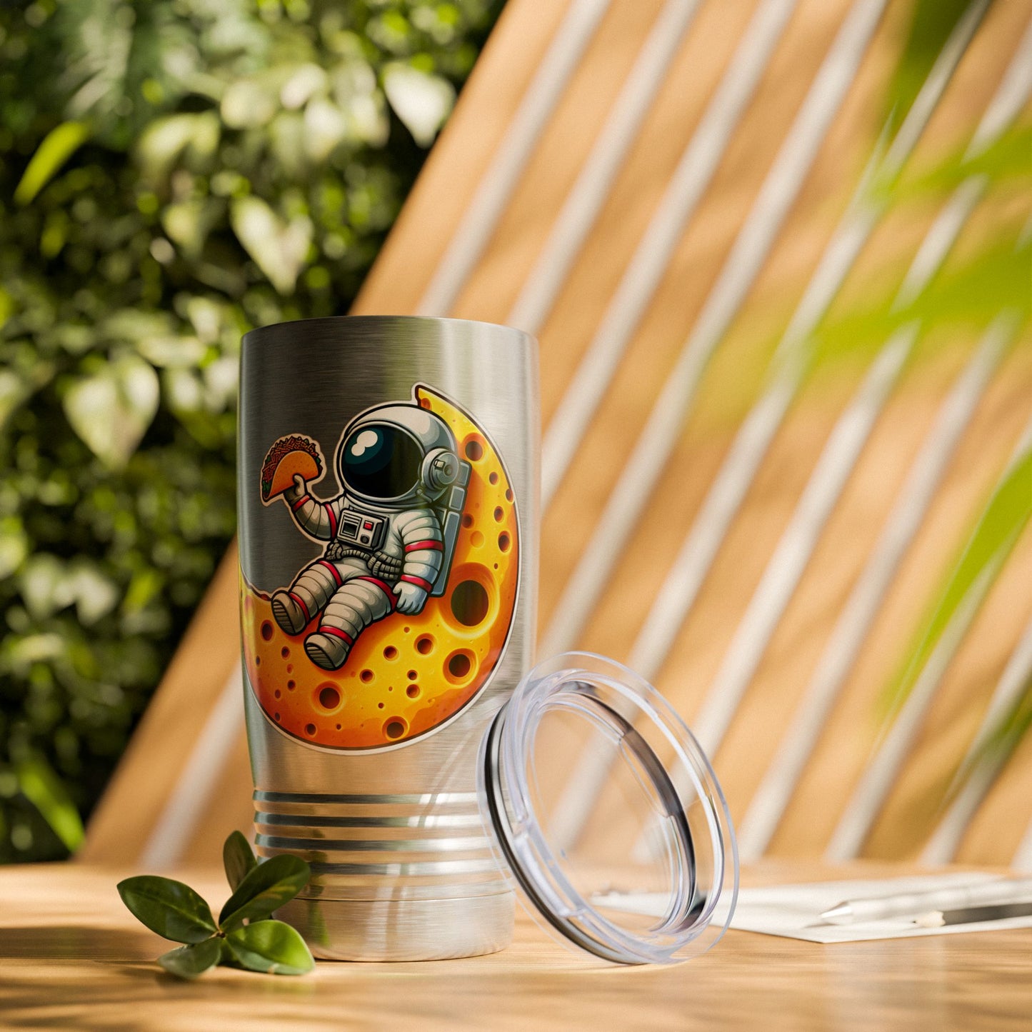 Astronaut on Cheese Moon Stainless Steel Tumbler 20oz