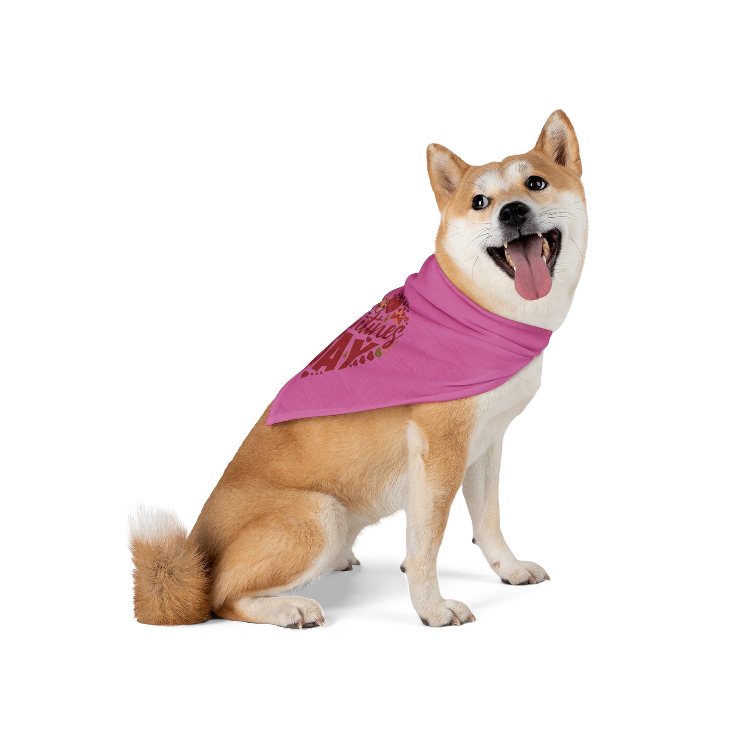 Happy Valentine's Day in a Heart Pet Bandana