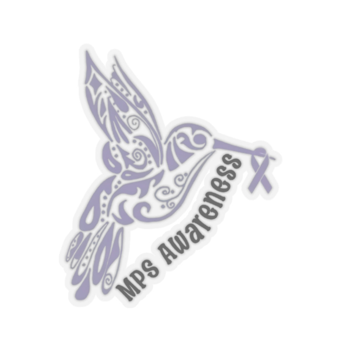 Hummingbird MPS Awareness Cut-Out Sticker
