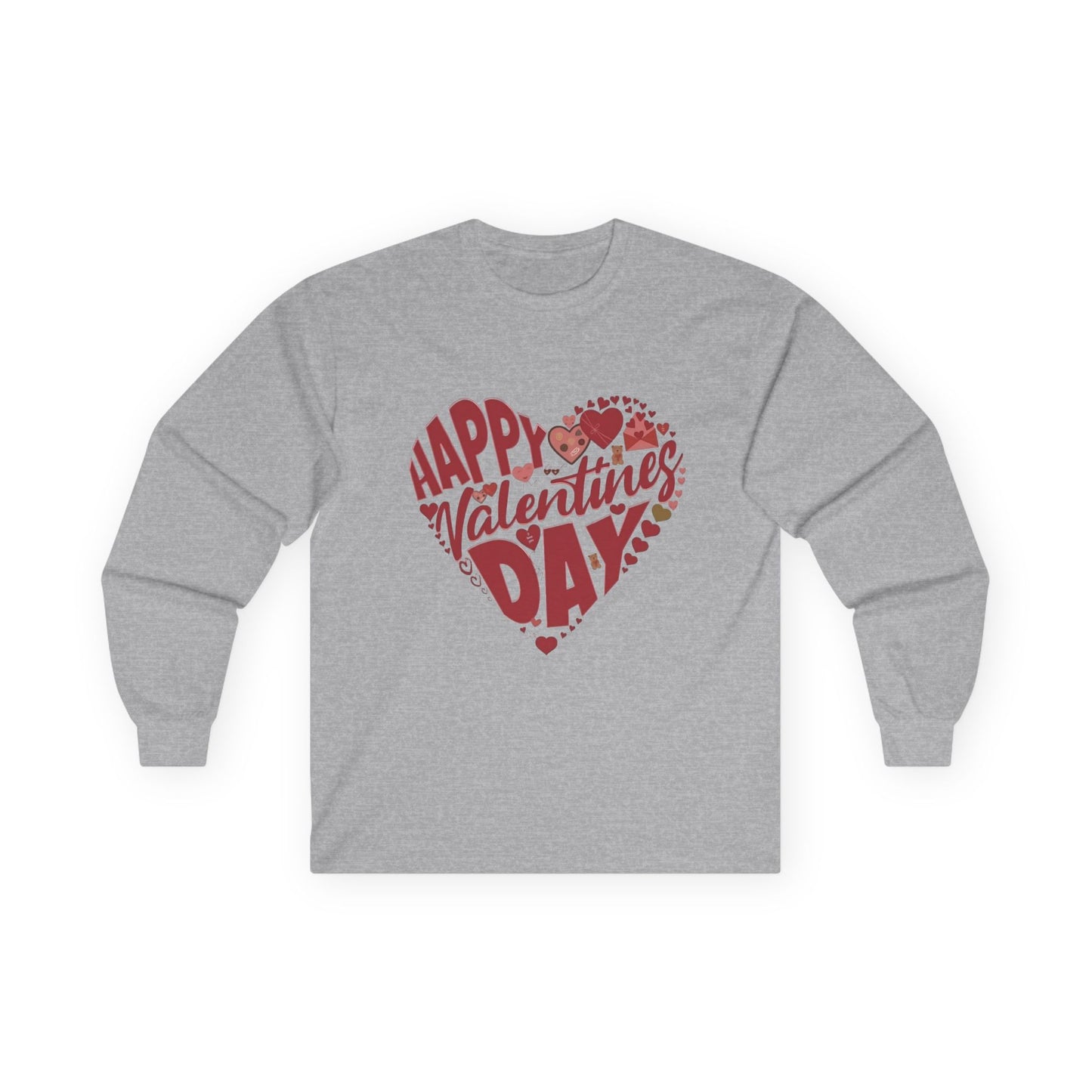 Happy Valentine's Day in a Heart LS Shirt