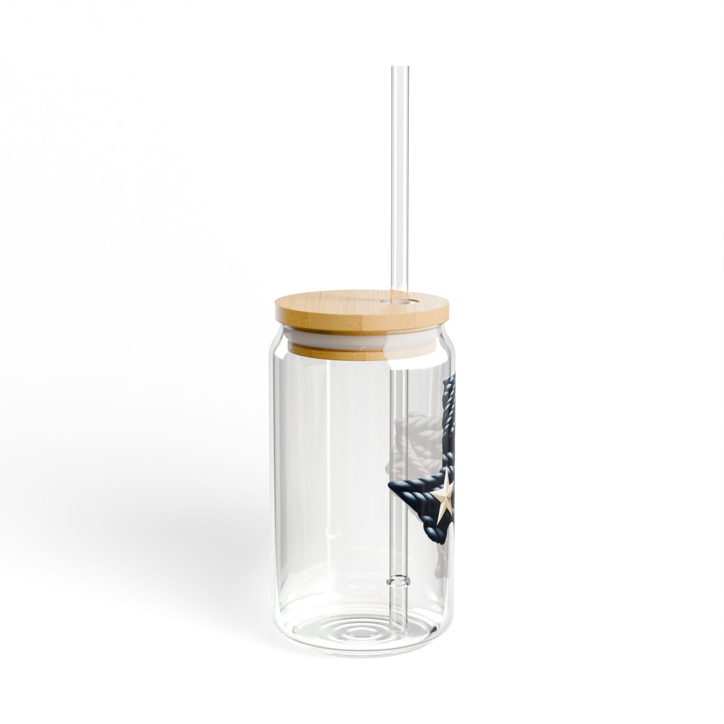 Texas Flag Rope Style Sipper Glass 16oz
