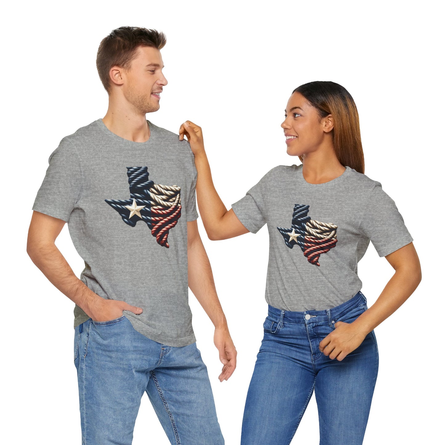 Texas Flag Rope Style Short Sleeve Shirt