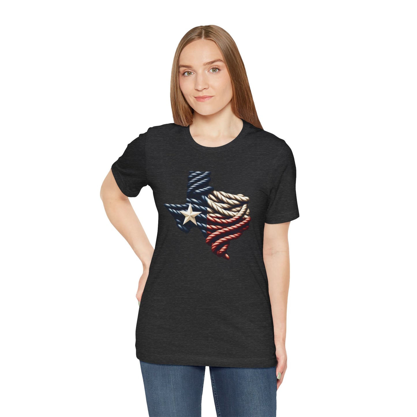 Texas Flag Rope Style Short Sleeve Shirt