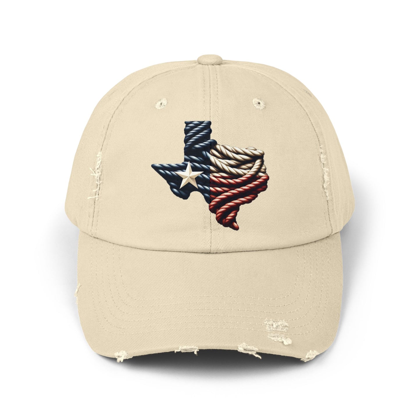 Texas Flag Rope Style Distressed Hat