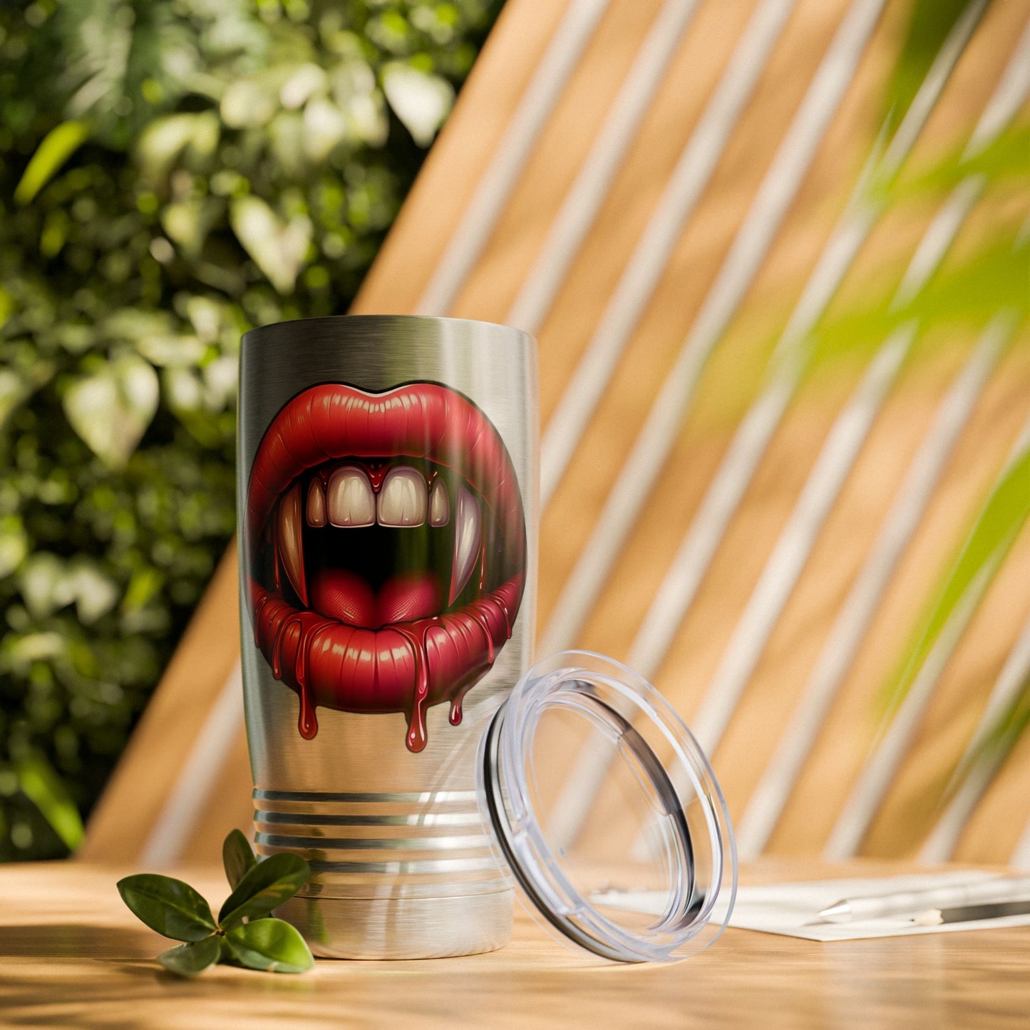 Bloody Vampire Teeth Stainless Steel Tumbler 20oz
