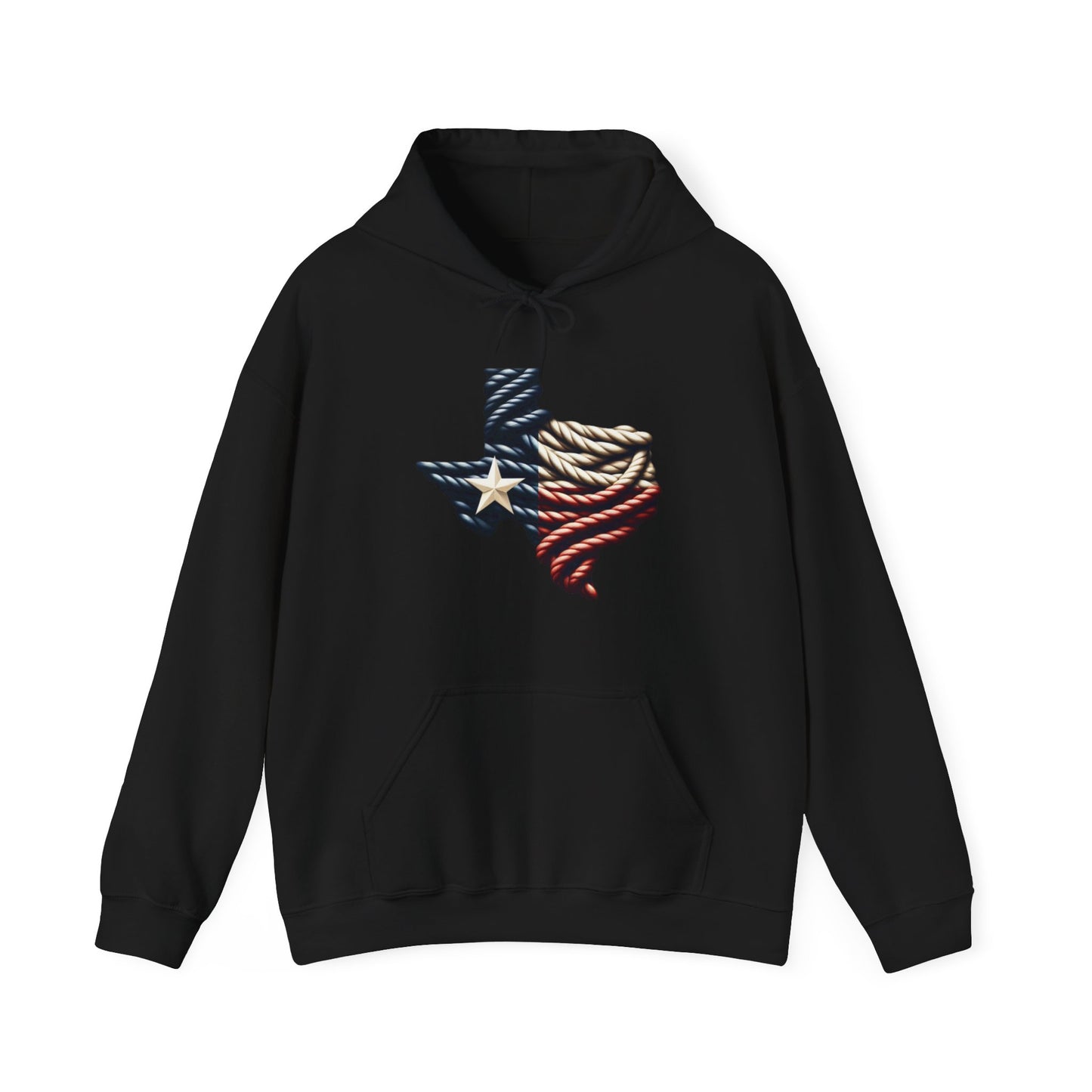 Texas Flag Rope Style Hooded Sweatshirt