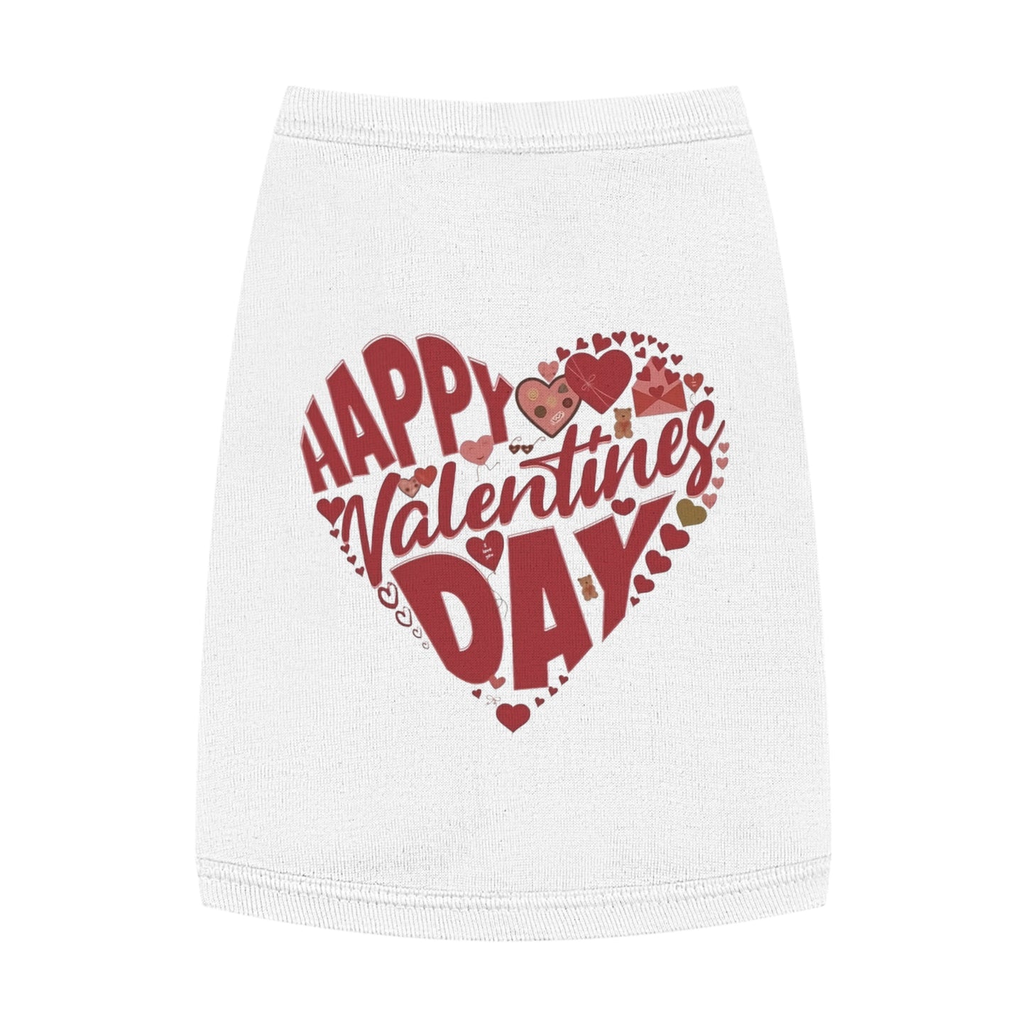 Happy Valentine's Day in a Heart Pet Shirt