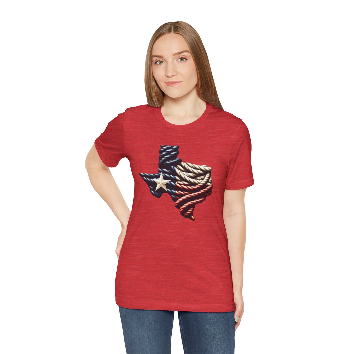 Texas Flag Rope Style Short Sleeve Shirt