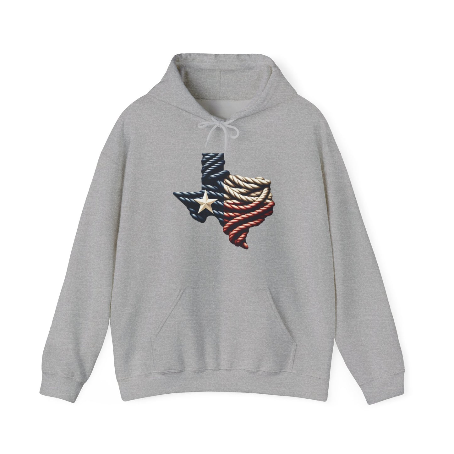 Texas Flag Rope Style Hooded Sweatshirt