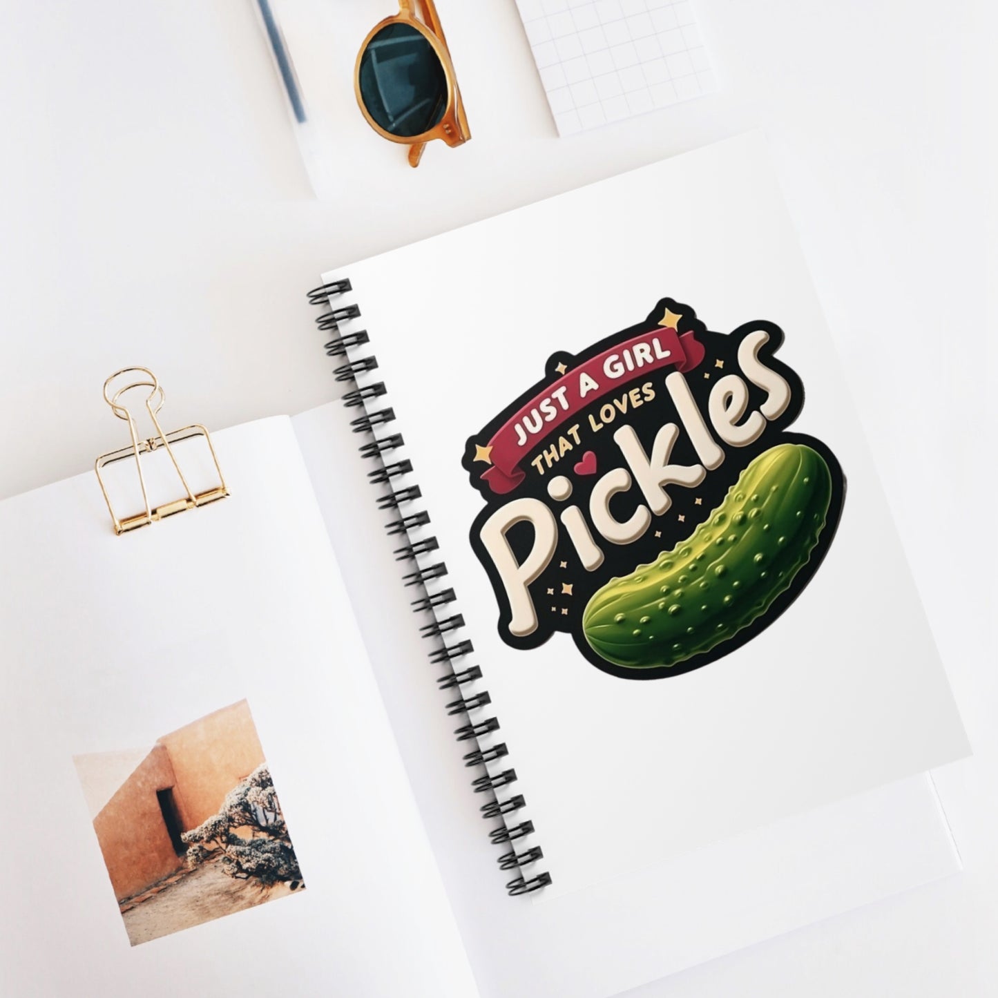Just A Girl That Loves Pickles Spiral Notebook - Ruled Line