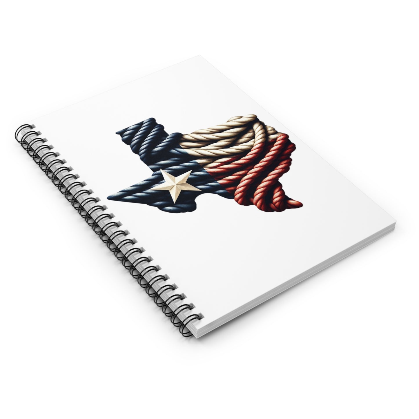 Texas Flag Rope Style Spiral Notebook - Ruled Line