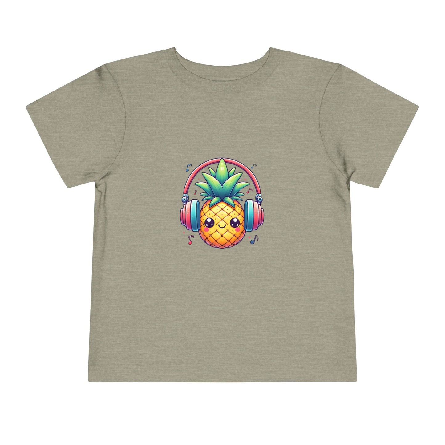 Happy Pineapple w/ Headphones Toddler Short Sleeve Shirt
