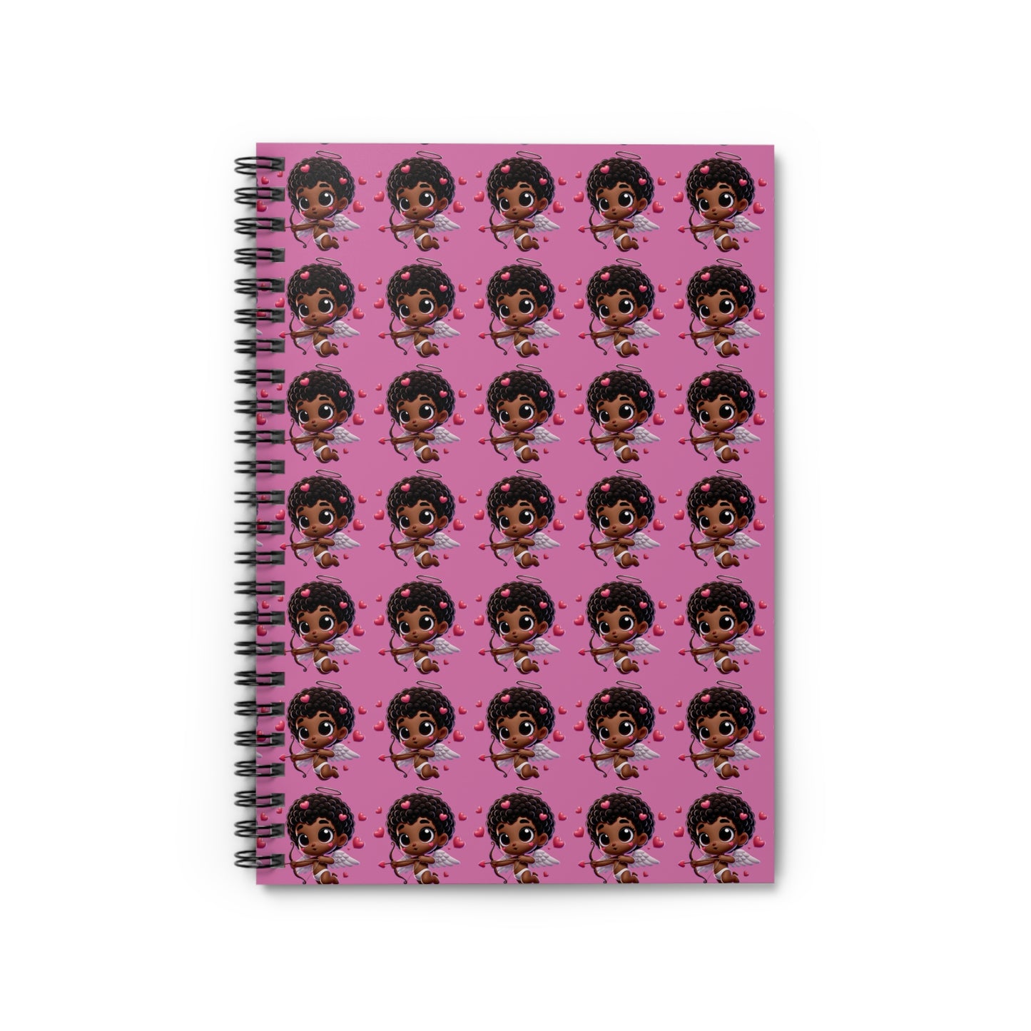 Cupid Cutie Patterned Spiral Notebook - Ruled Line