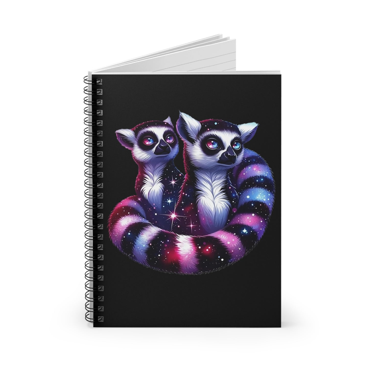 Two Galaxy Lemurs Spiral Notebook - Ruled Line