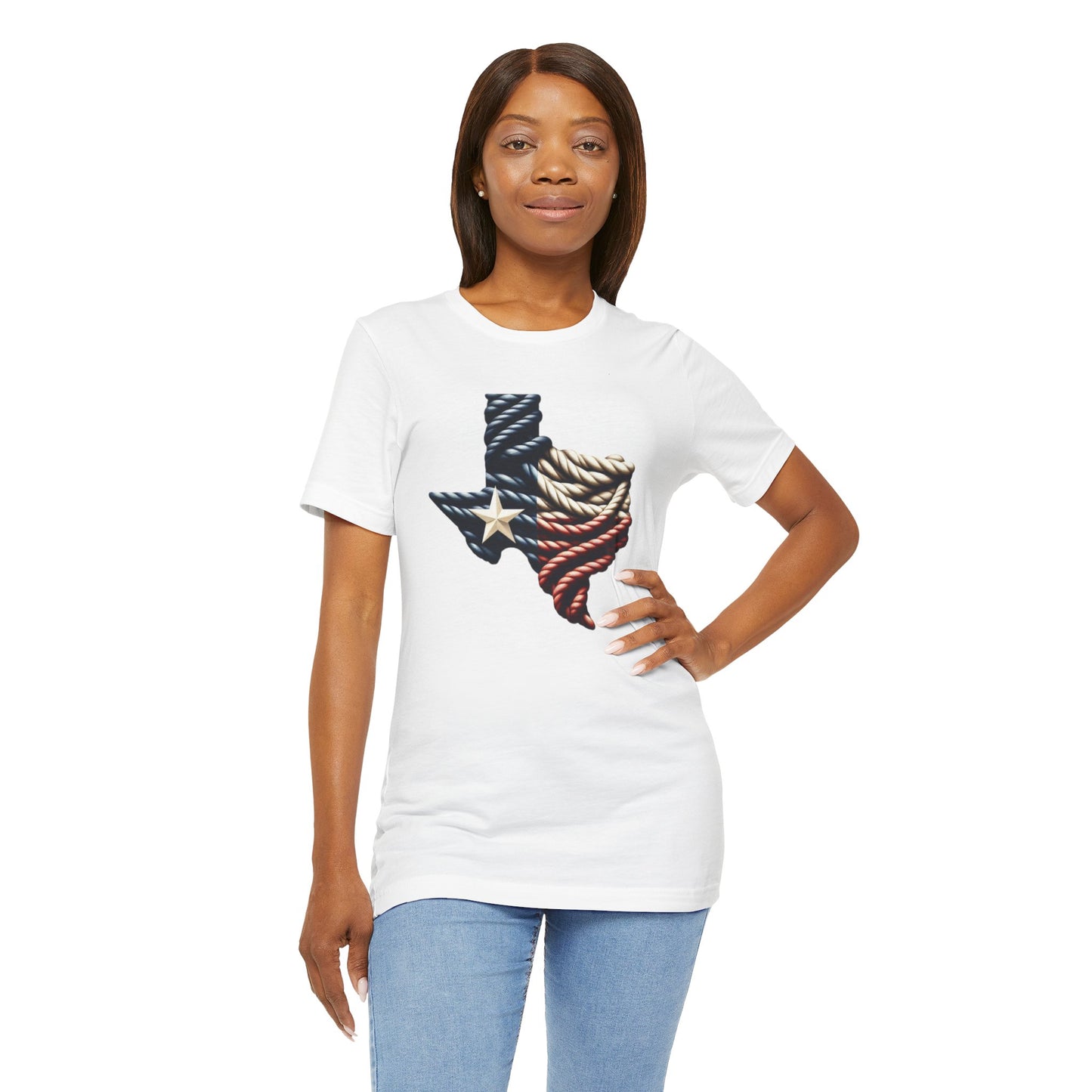 Texas Flag Rope Style Short Sleeve Shirt
