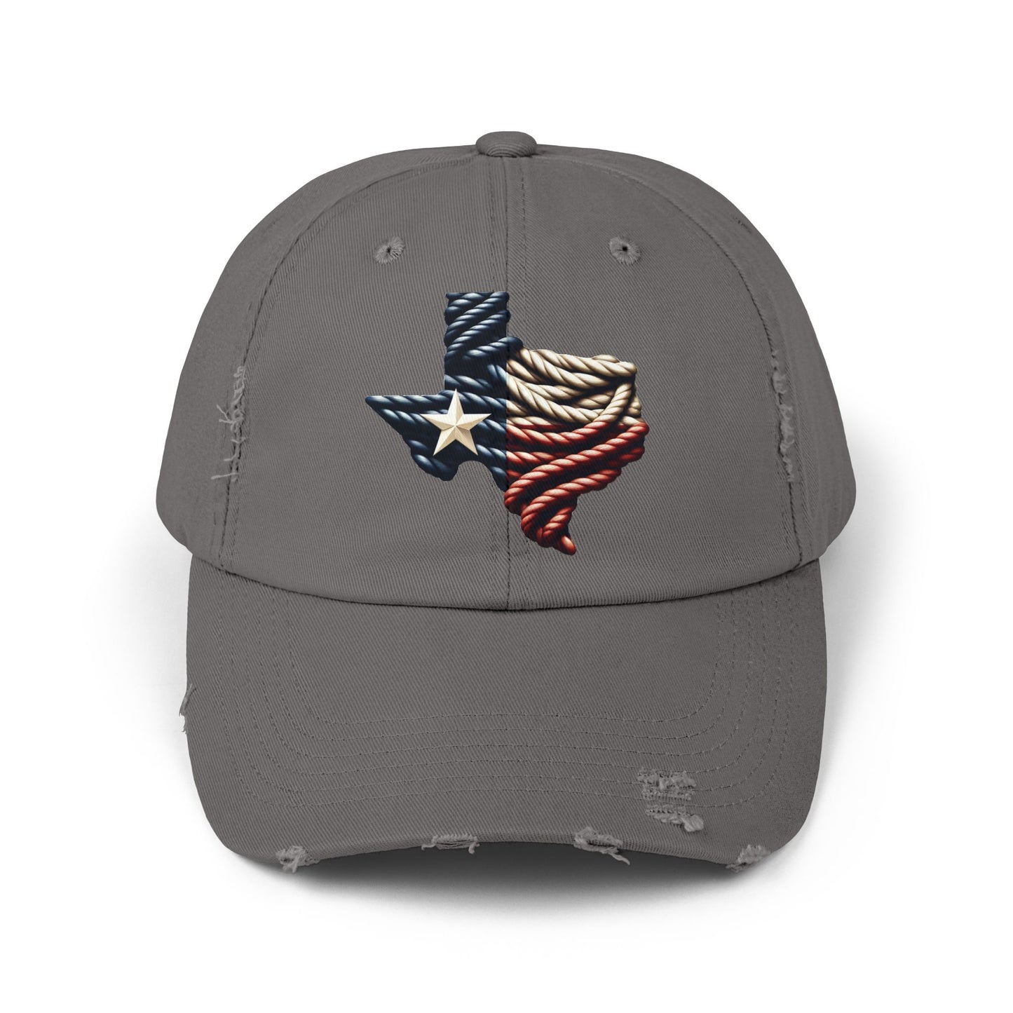 Texas Flag Rope Style Distressed Hat