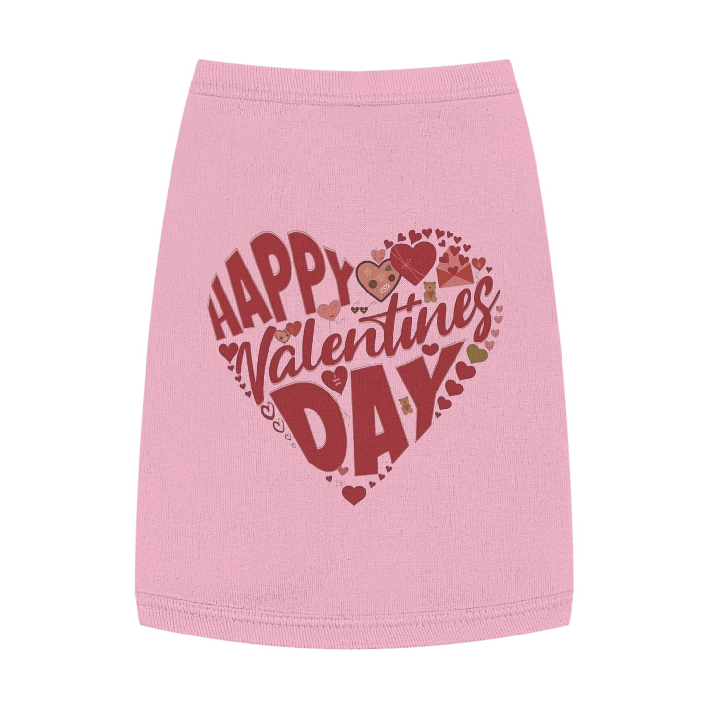 Happy Valentine's Day in a Heart Pet Shirt