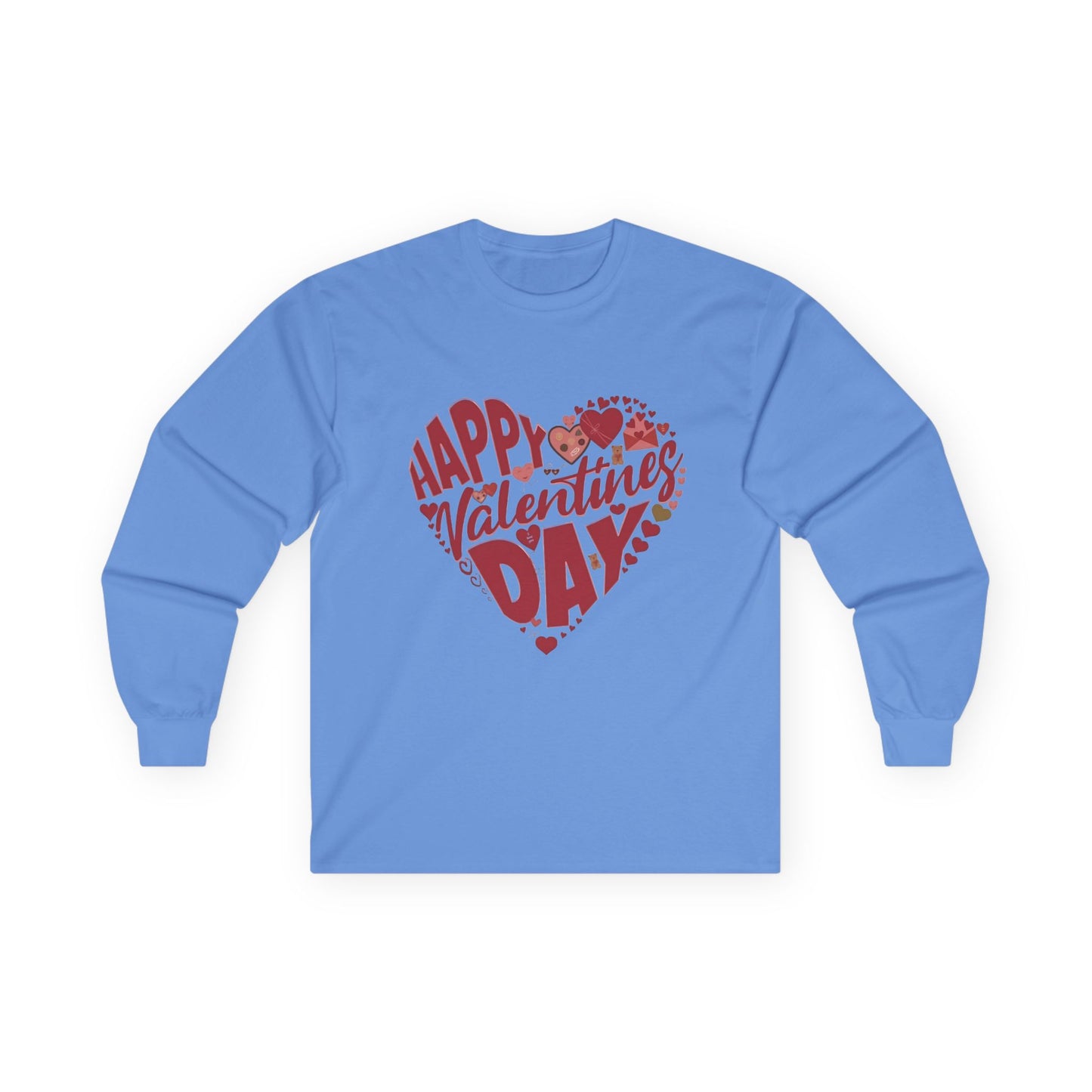 Happy Valentine's Day in a Heart LS Shirt