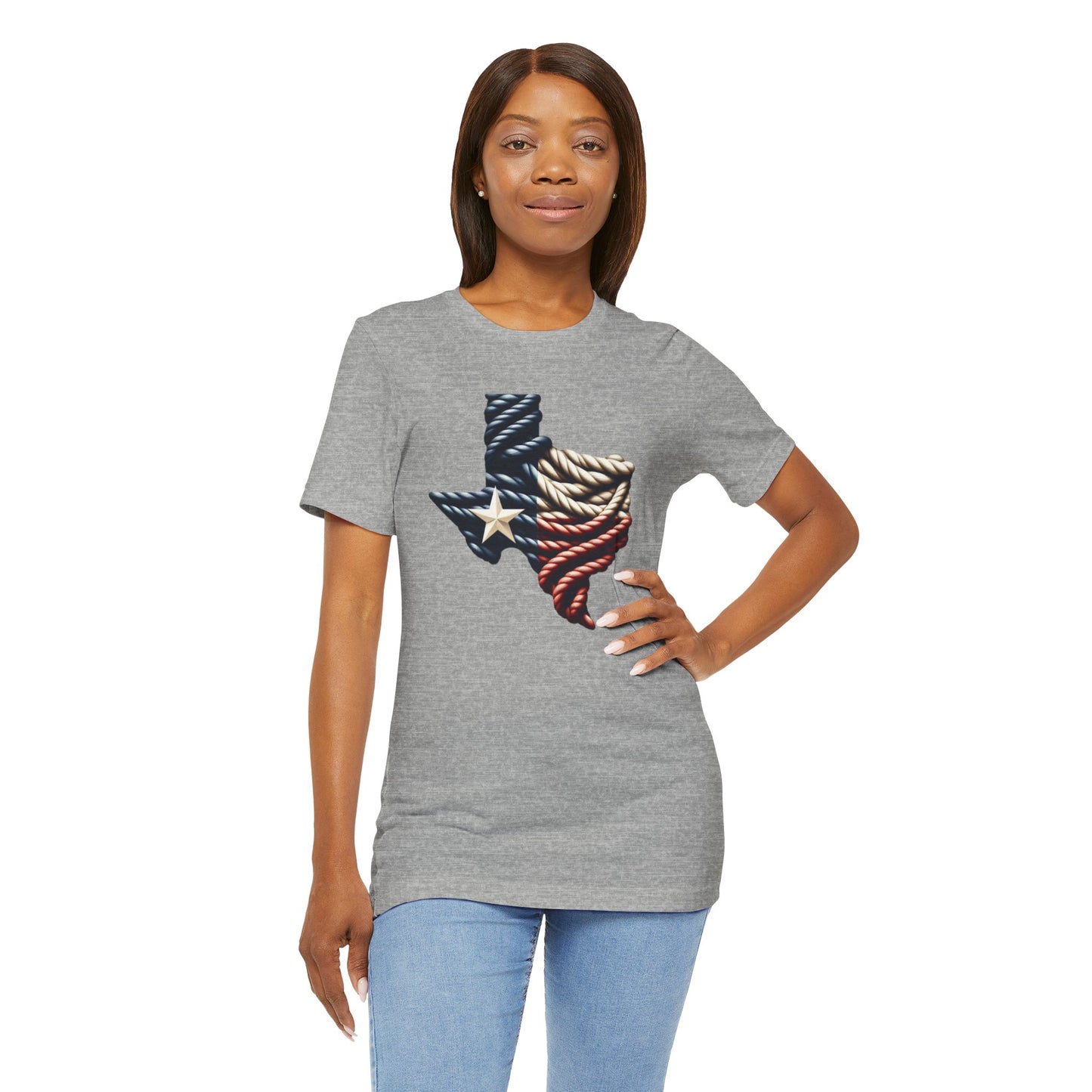 Texas Flag Rope Style Short Sleeve Shirt