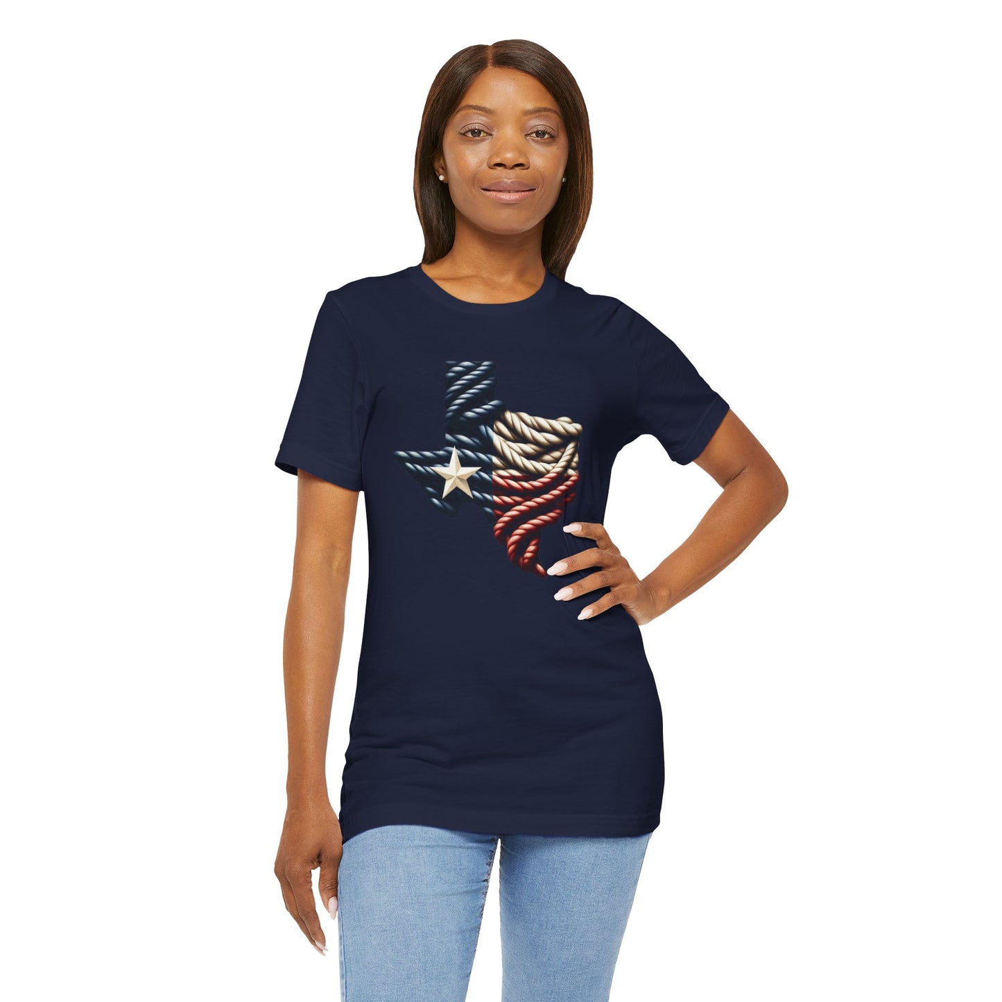 Texas Flag Rope Style Short Sleeve Shirt