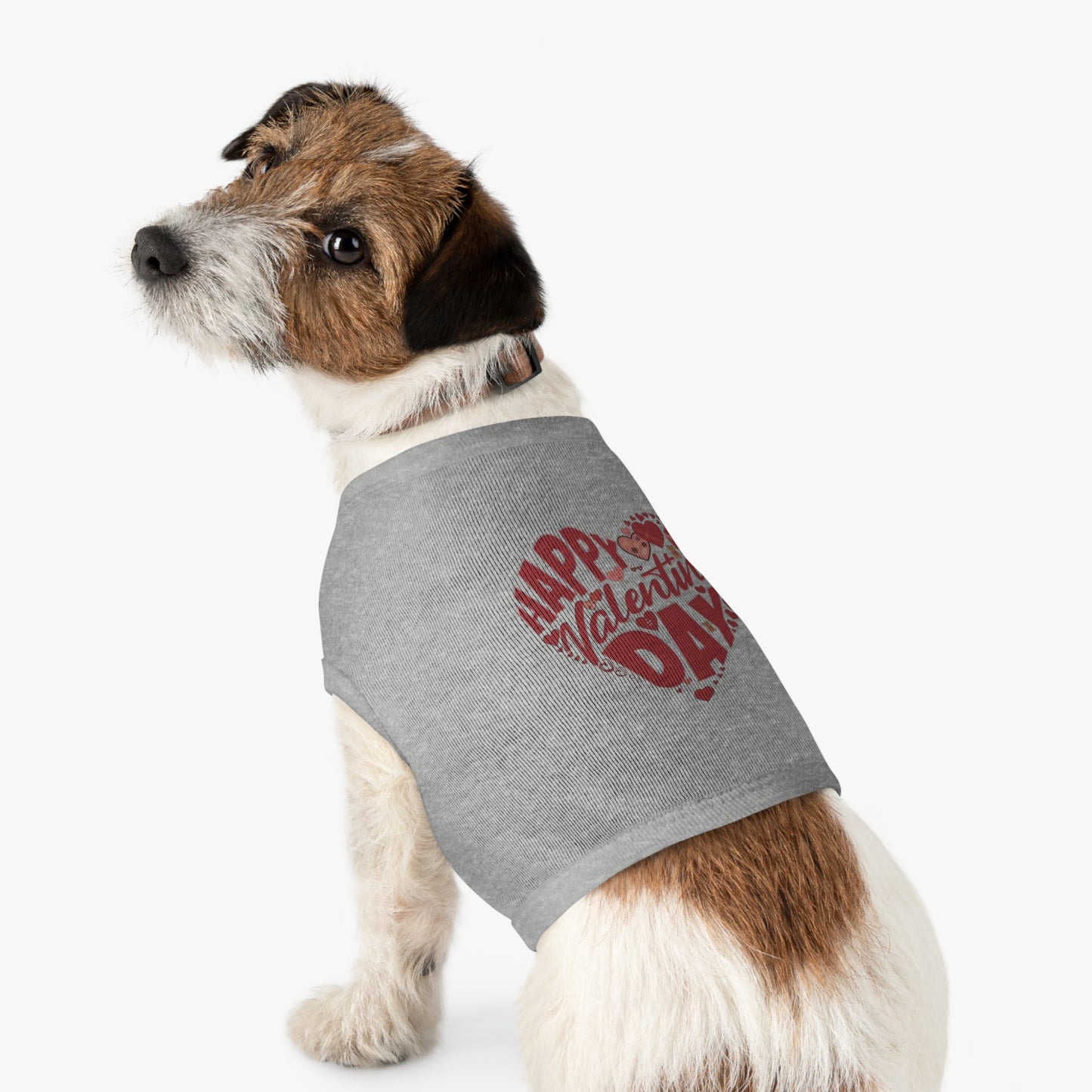 Happy Valentine's Day in a Heart Pet Shirt