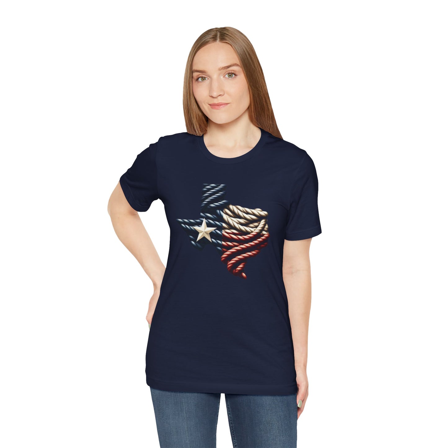 Texas Flag Rope Style Short Sleeve Shirt