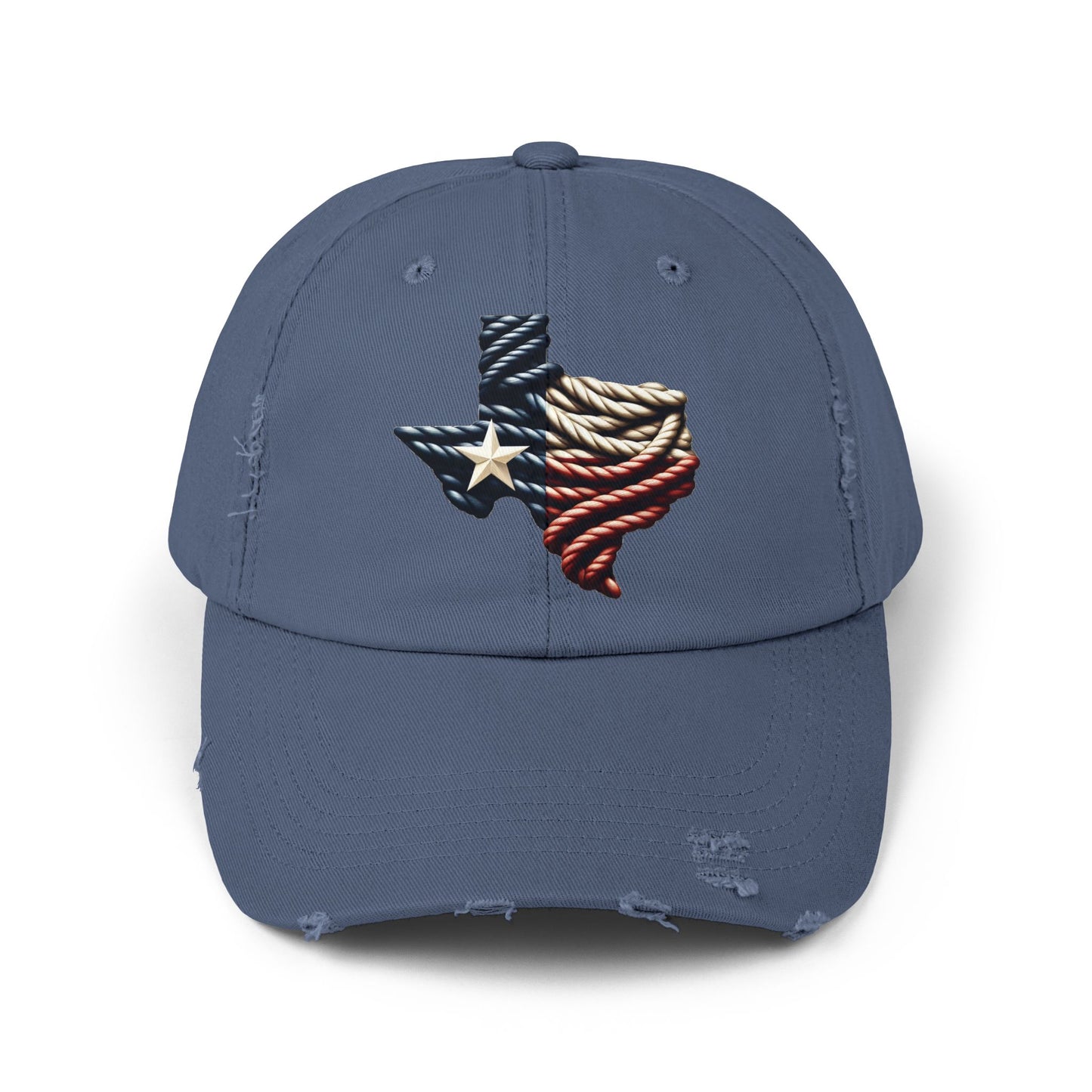 Texas Flag Rope Style Distressed Hat