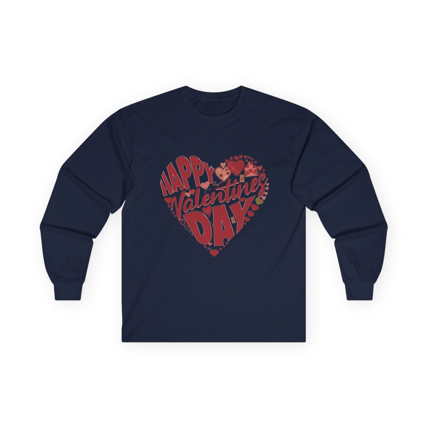 Happy Valentine's Day in a Heart LS Shirt