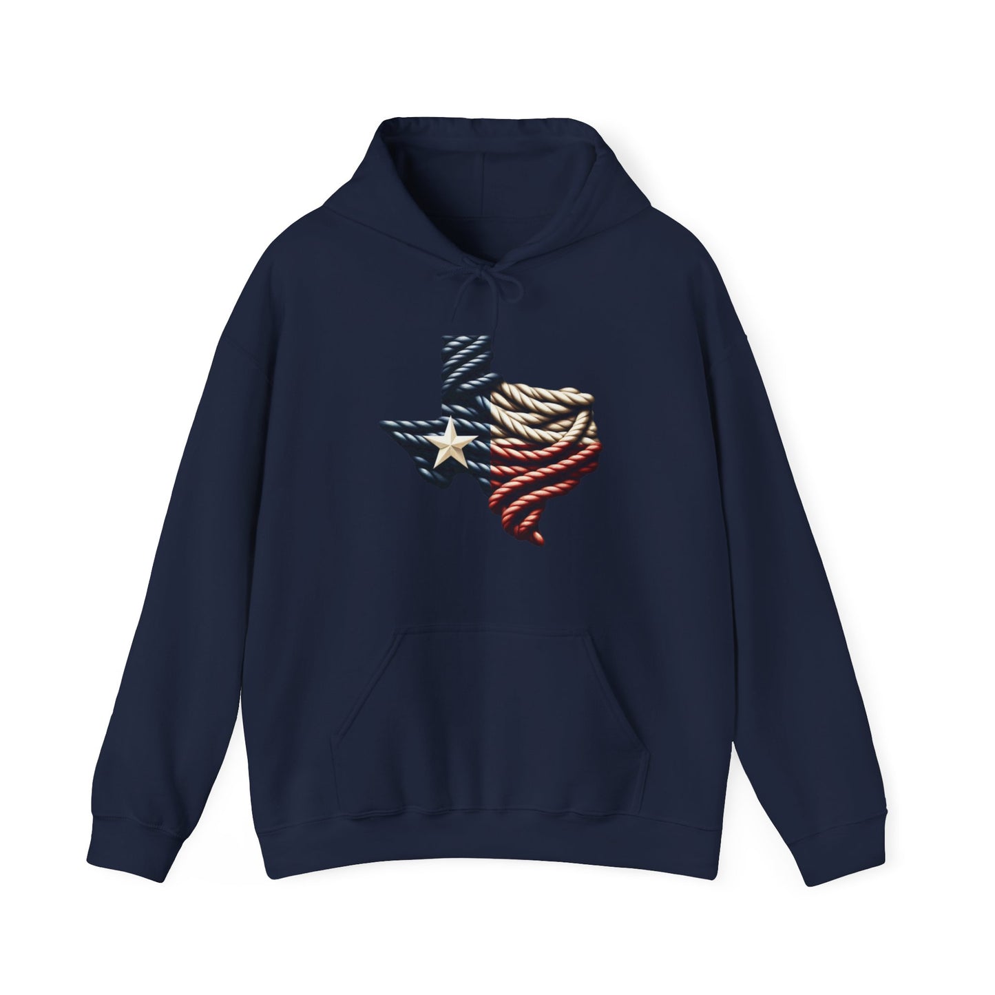 Texas Flag Rope Style Hooded Sweatshirt