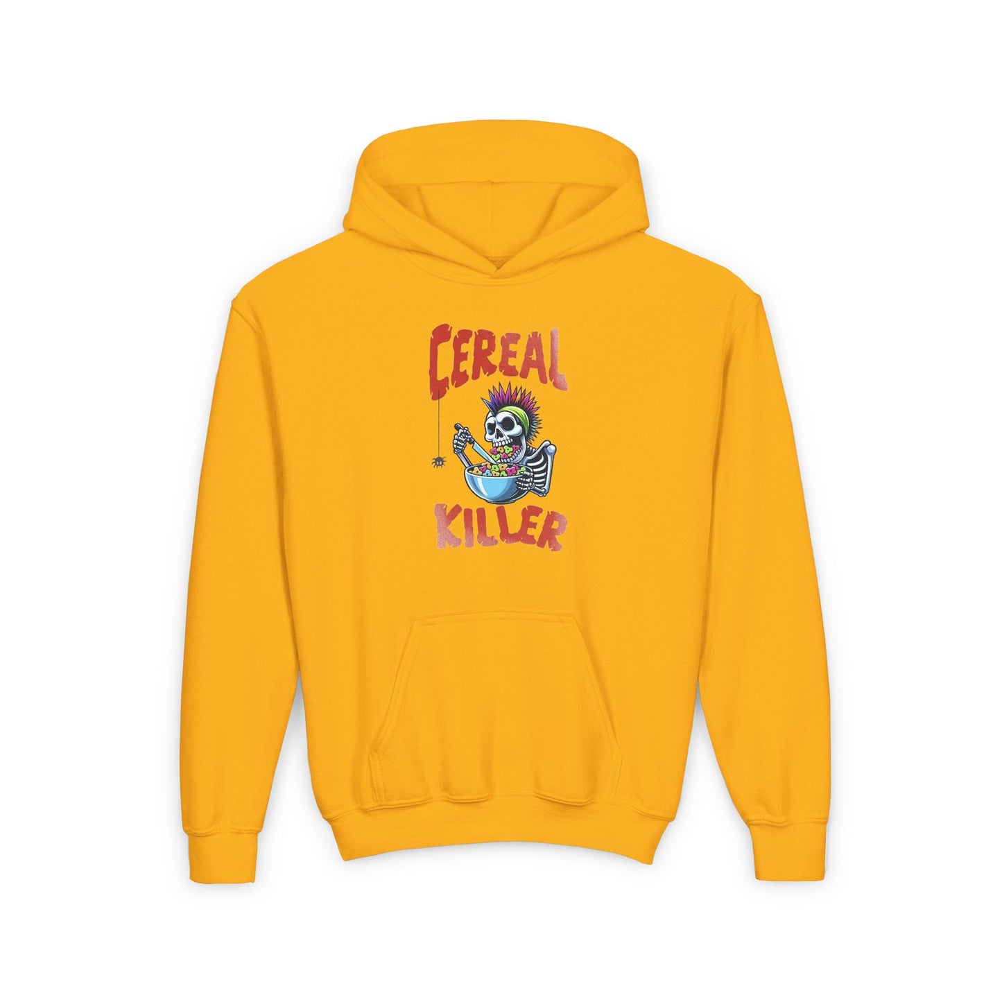 Skeleton Cereal Killer Kids Hooded Sweatshirt