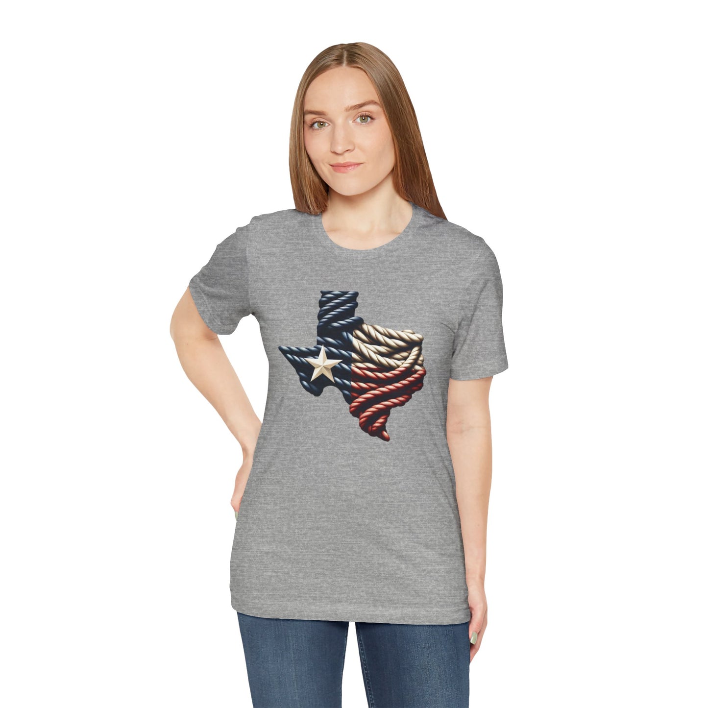 Texas Flag Rope Style Short Sleeve Shirt
