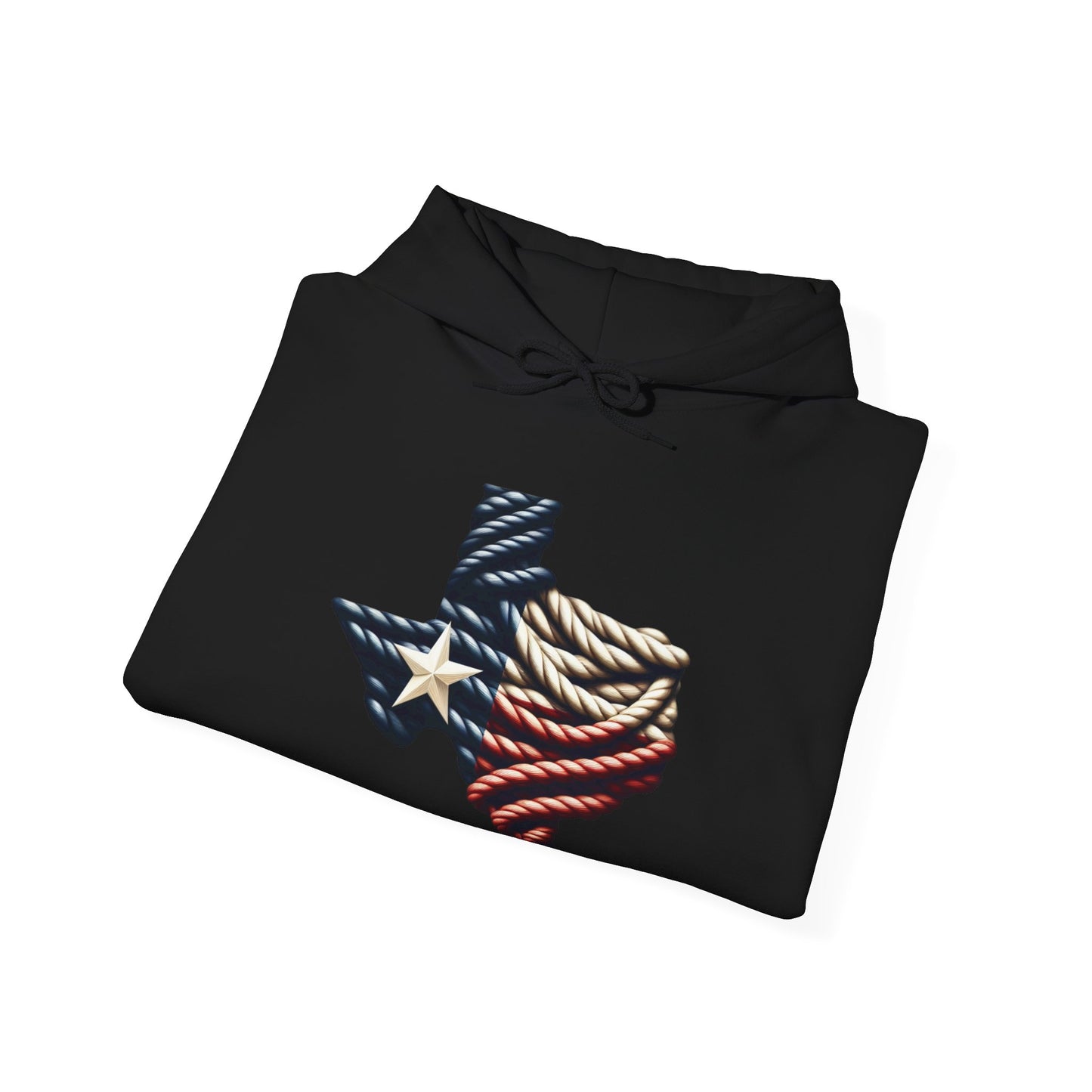 Texas Flag Rope Style Hooded Sweatshirt