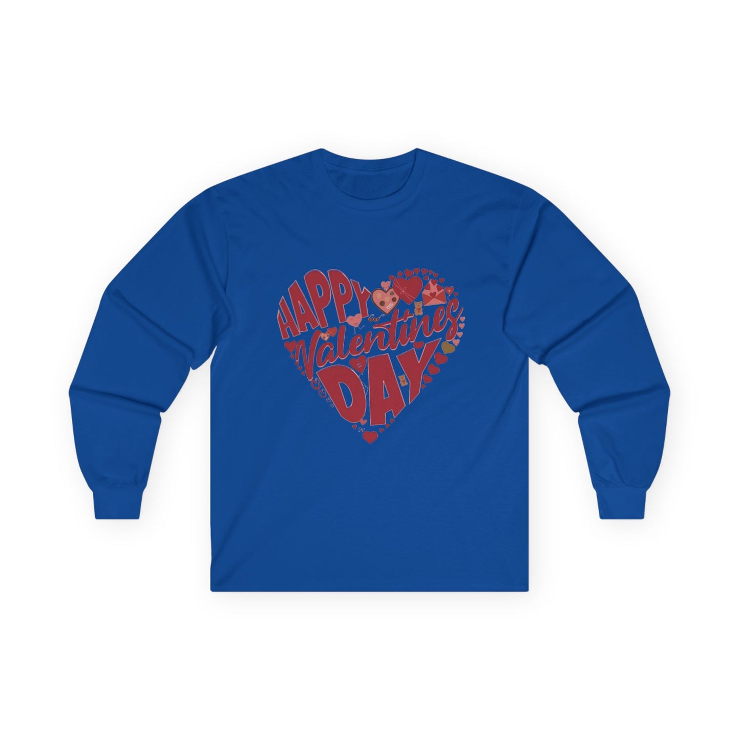 Happy Valentine's Day in a Heart LS Shirt