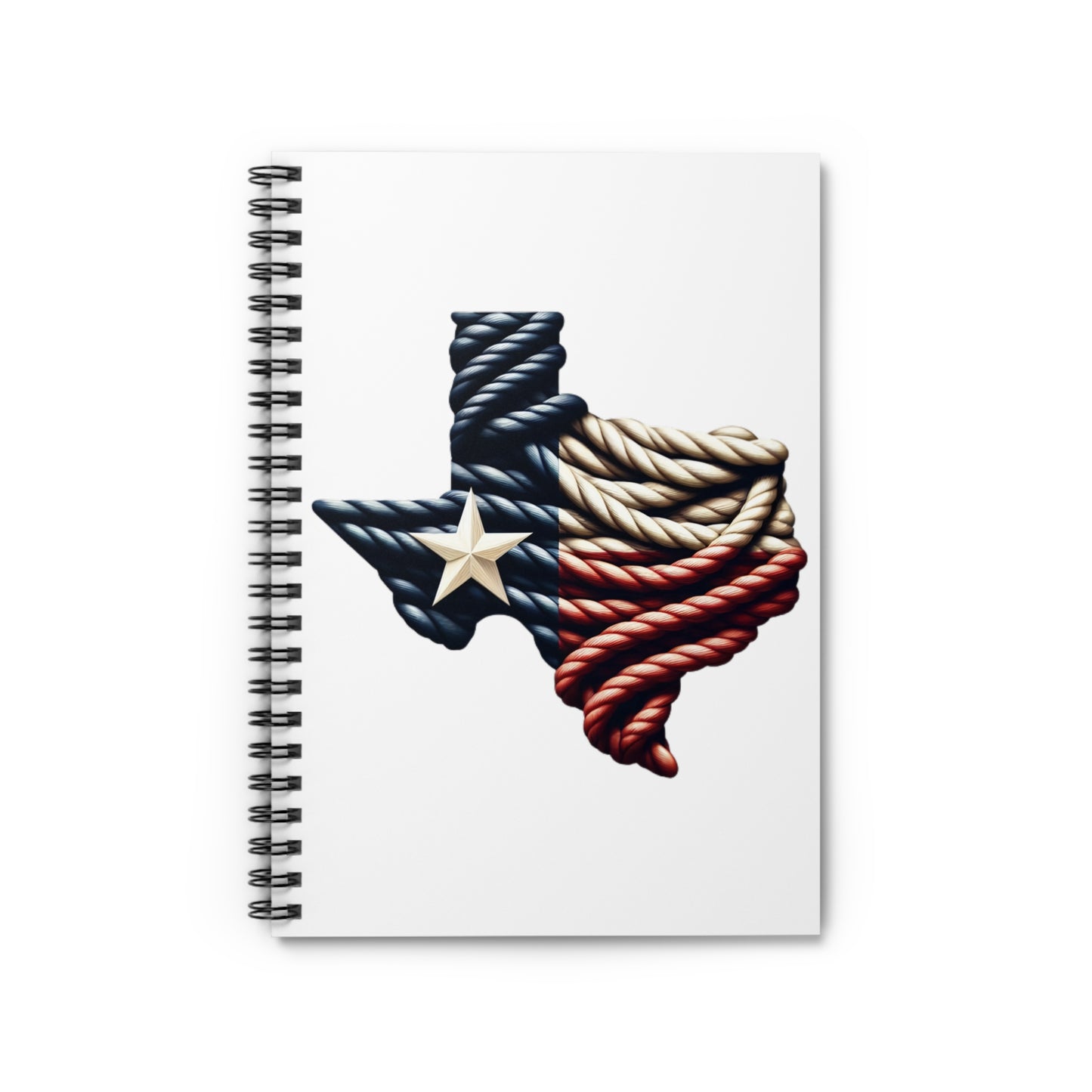 Texas Flag Rope Style Spiral Notebook - Ruled Line