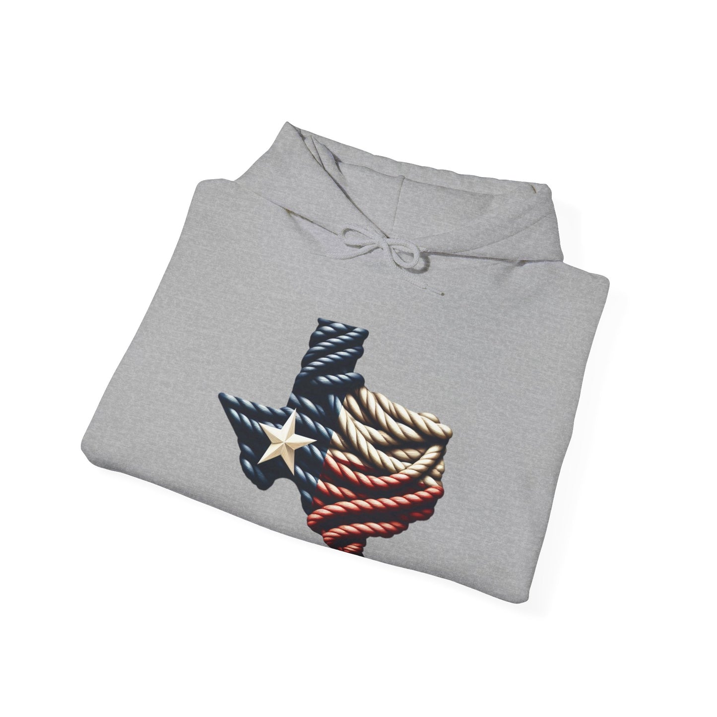 Texas Flag Rope Style Hooded Sweatshirt