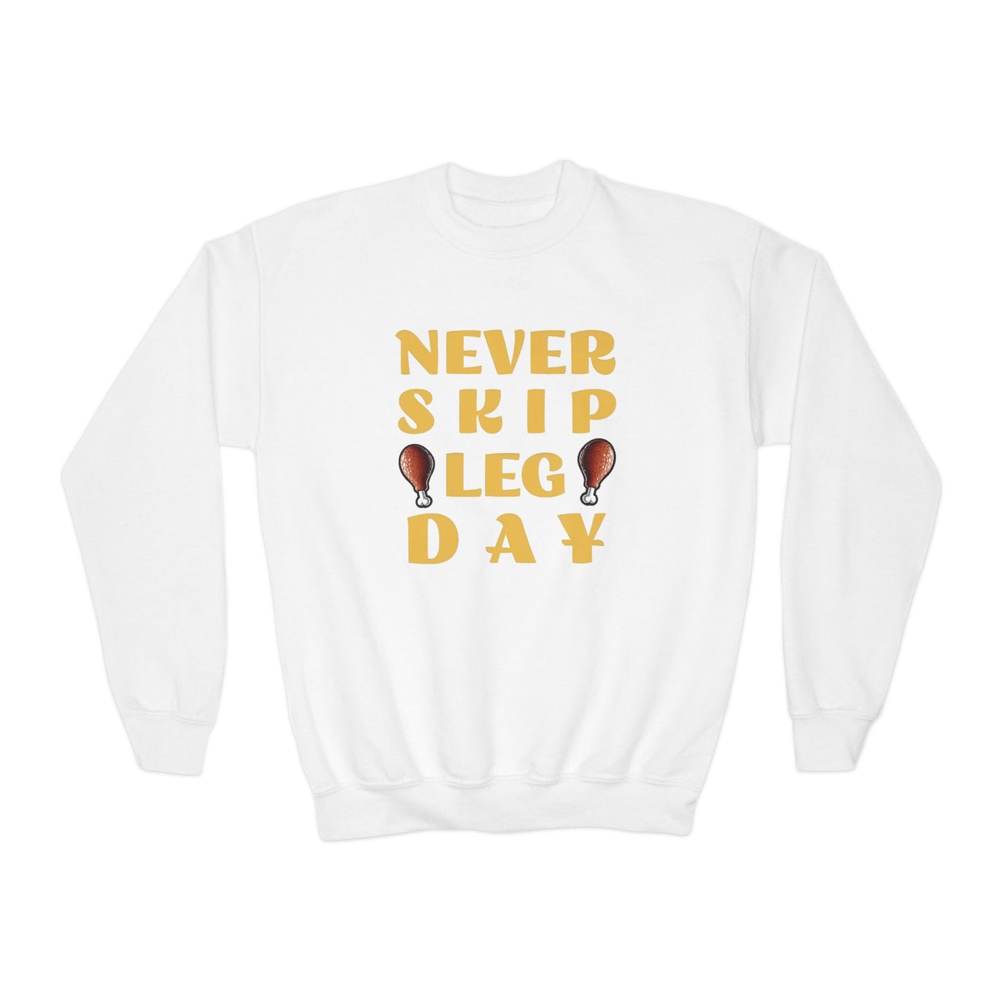 Never Skip Leg Day Kids Sweatshirt