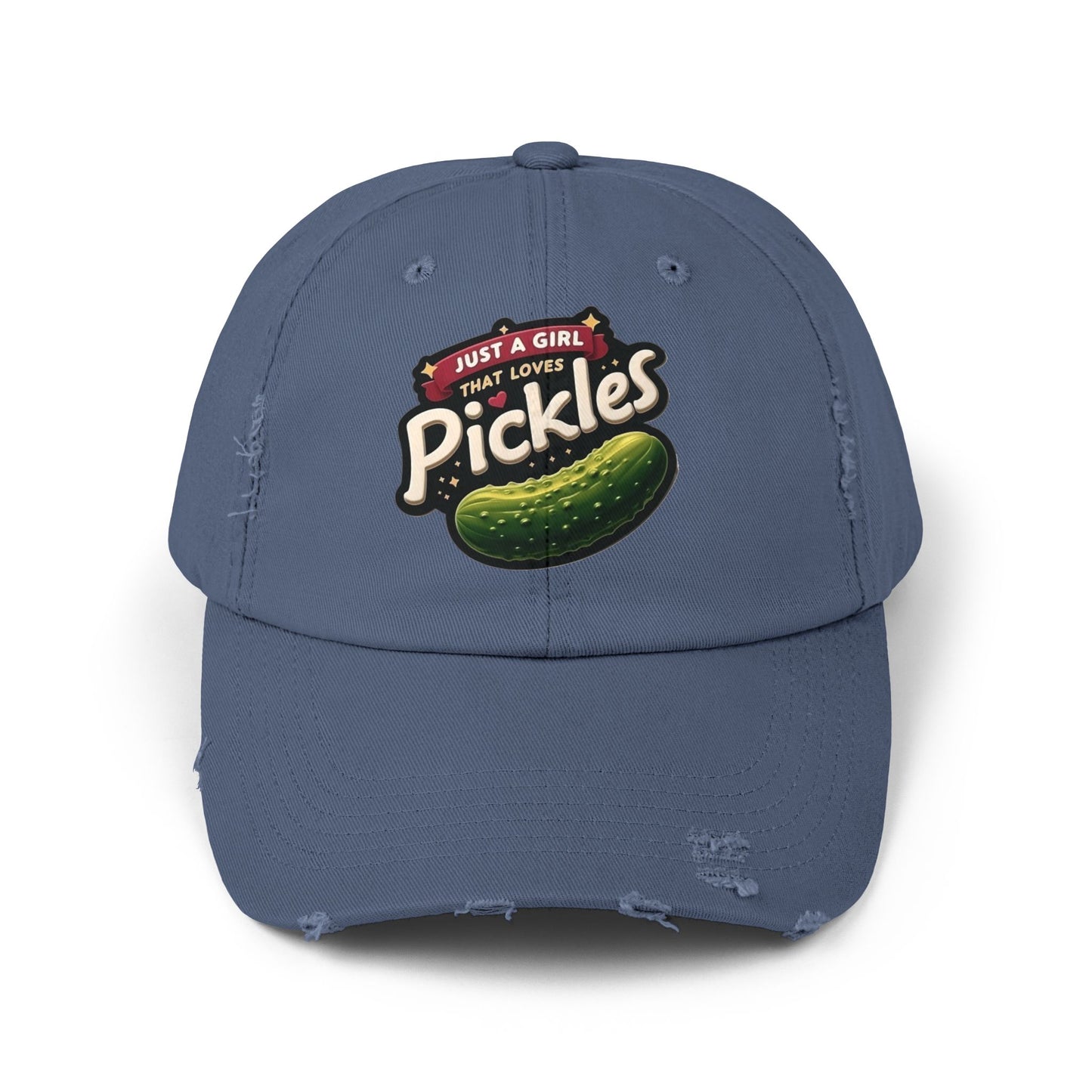 Just A Girl That Loves Pickles Distressed Hat