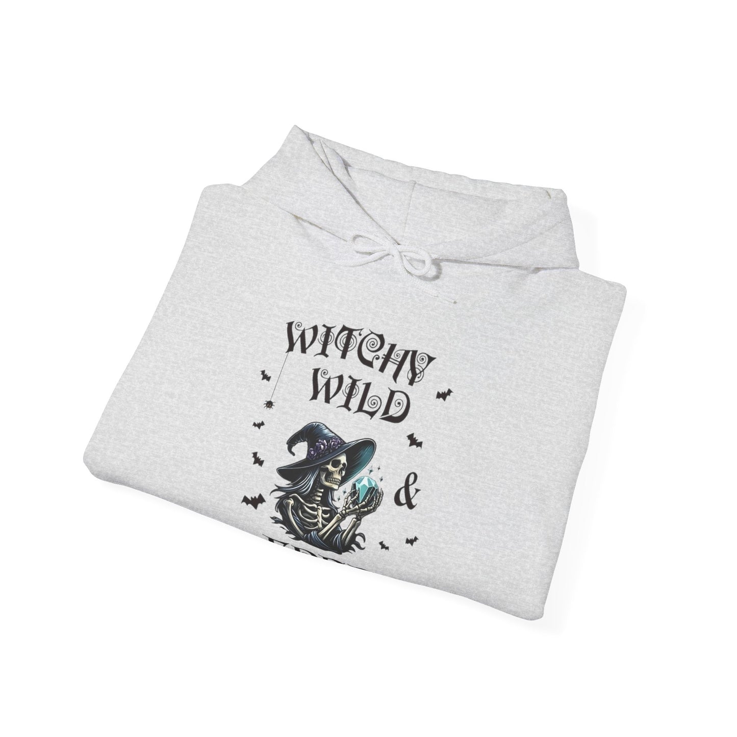 Witchy Wild & Free Skeleton w/ Diamond Jewel Hooded Sweatshirt