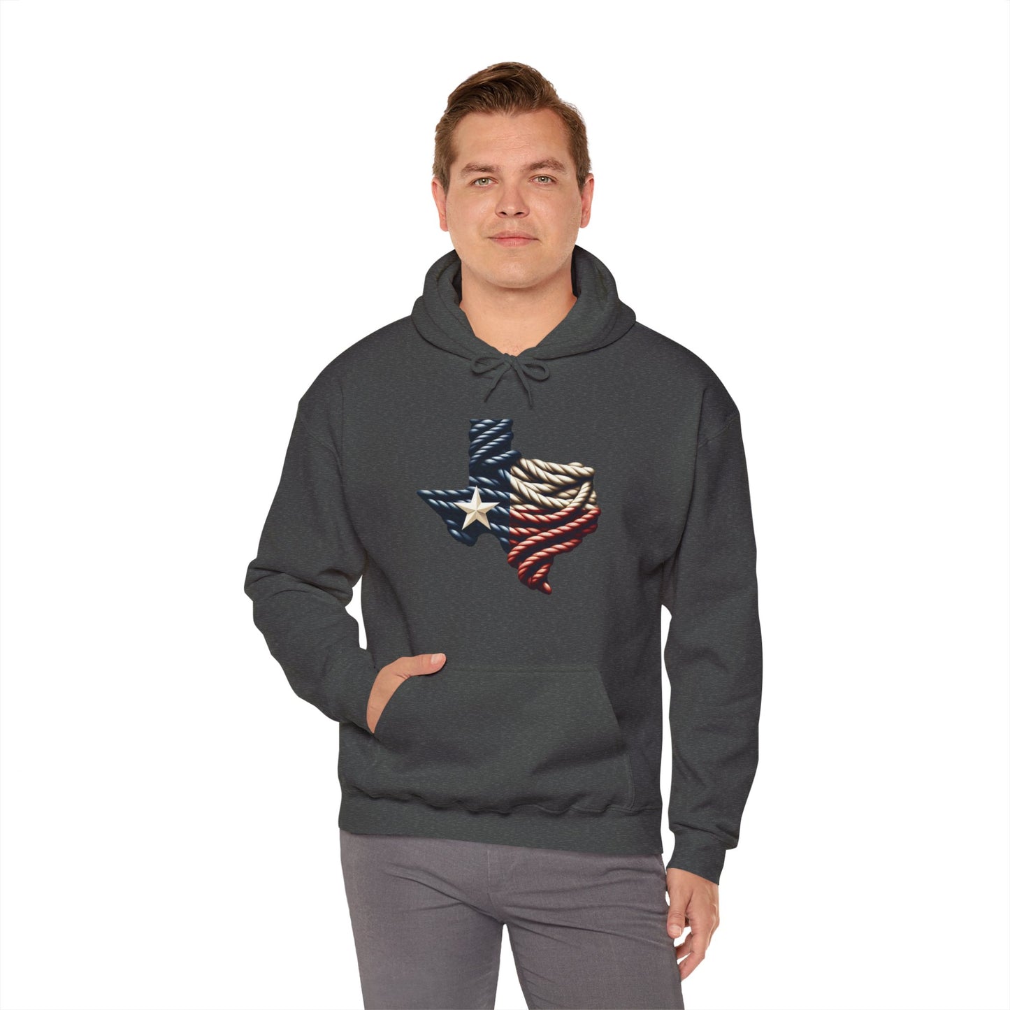 Texas Flag Rope Style Hooded Sweatshirt