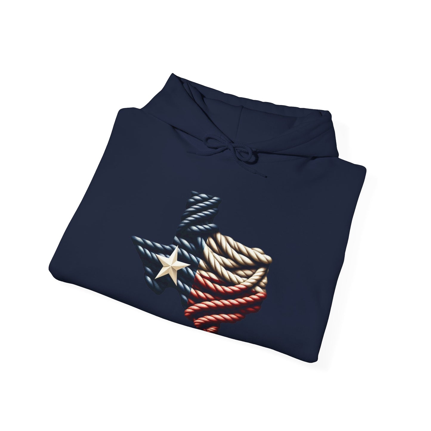Texas Flag Rope Style Hooded Sweatshirt