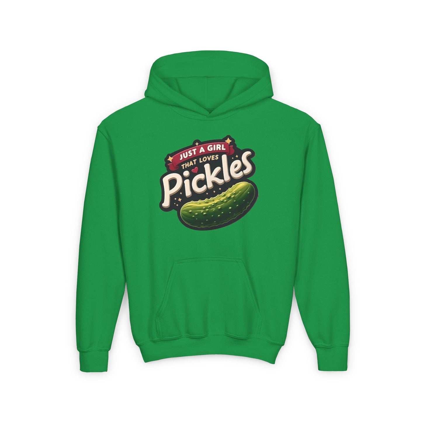 Just A Girl That Loves Pickles Kids Hooded Sweatshirt