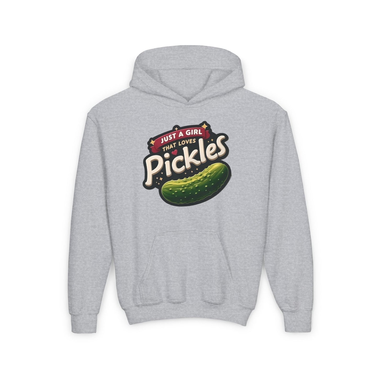 Just A Girl That Loves Pickles Kids Hooded Sweatshirt