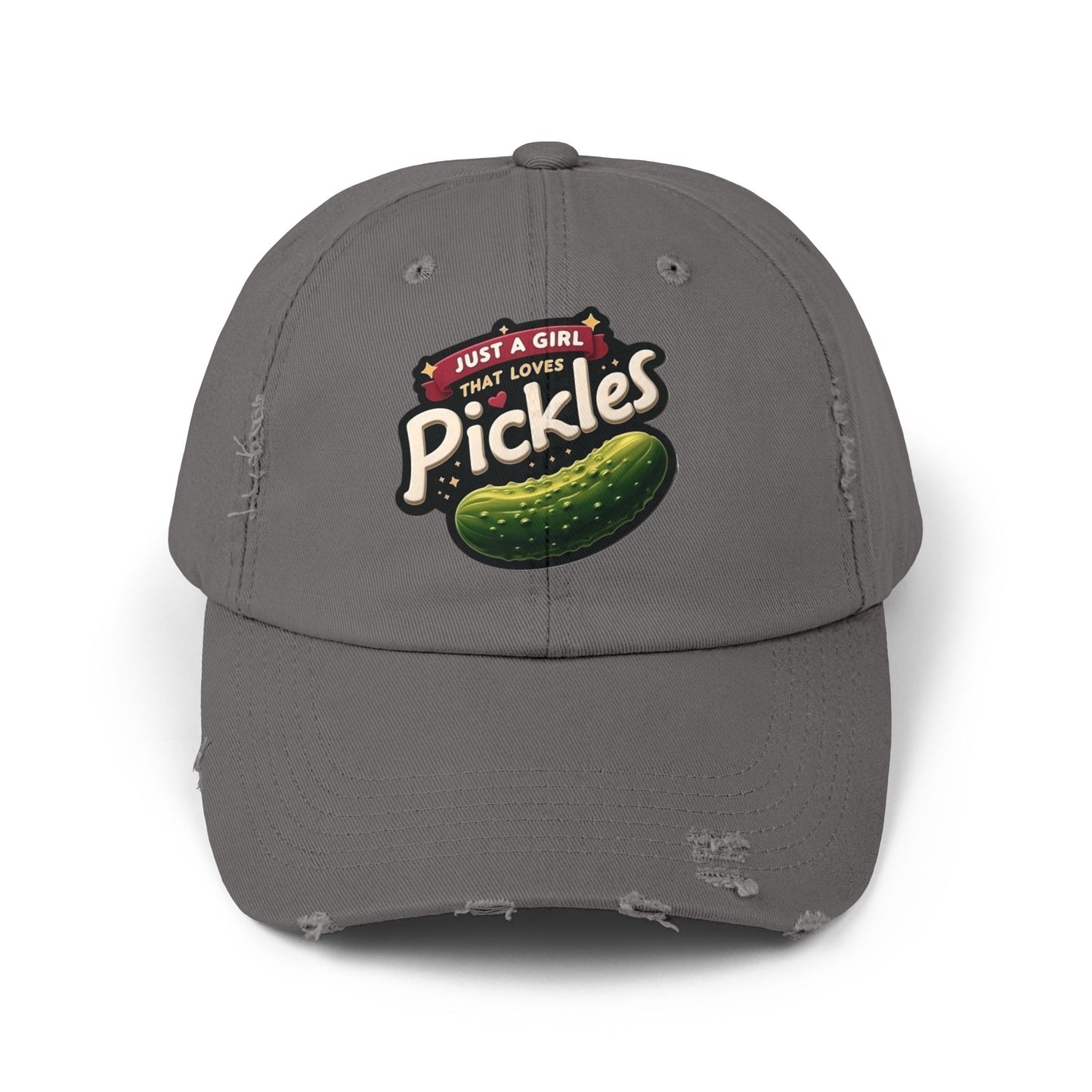 Just A Girl That Loves Pickles Distressed Hat