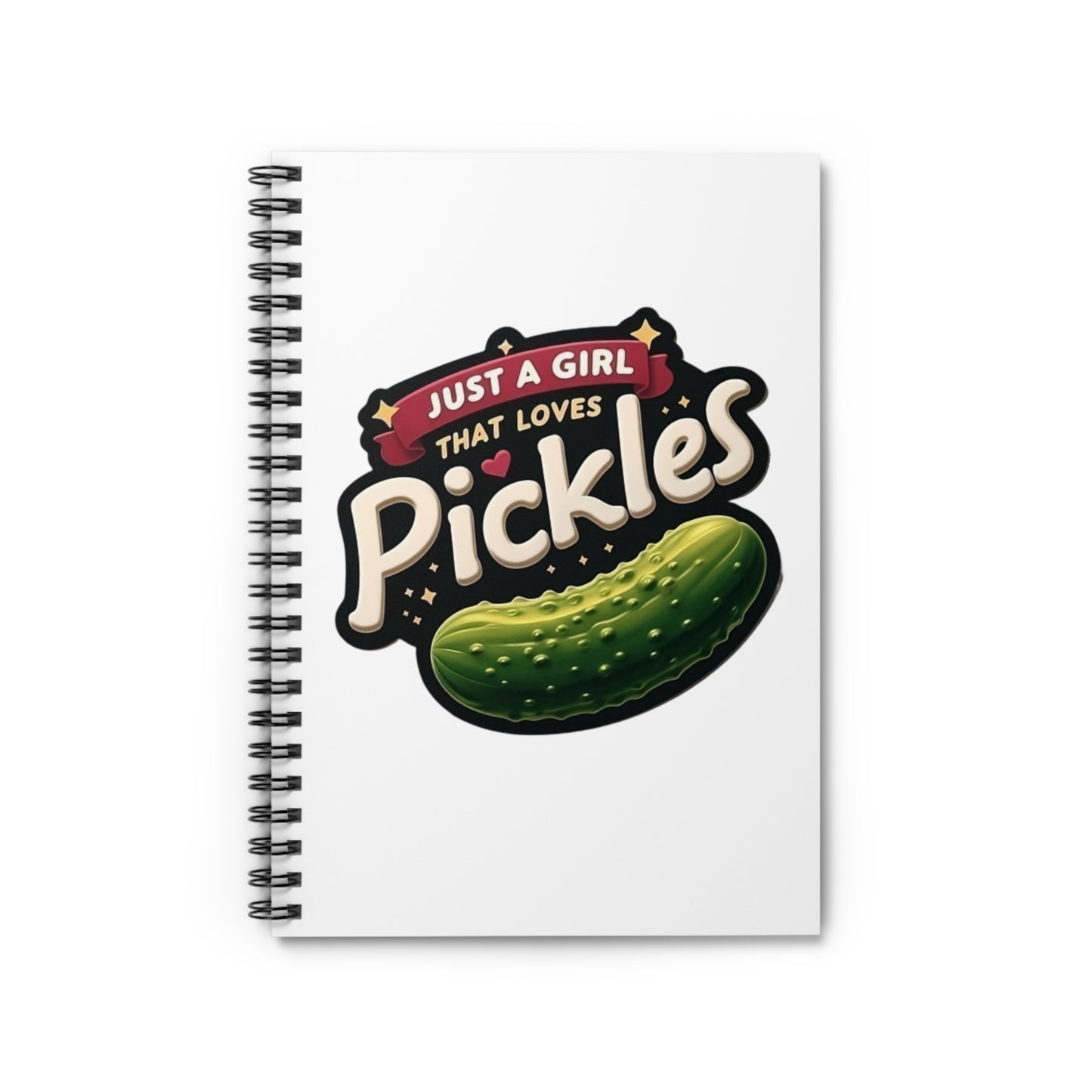 Just A Girl That Loves Pickles Spiral Notebook - Ruled Line