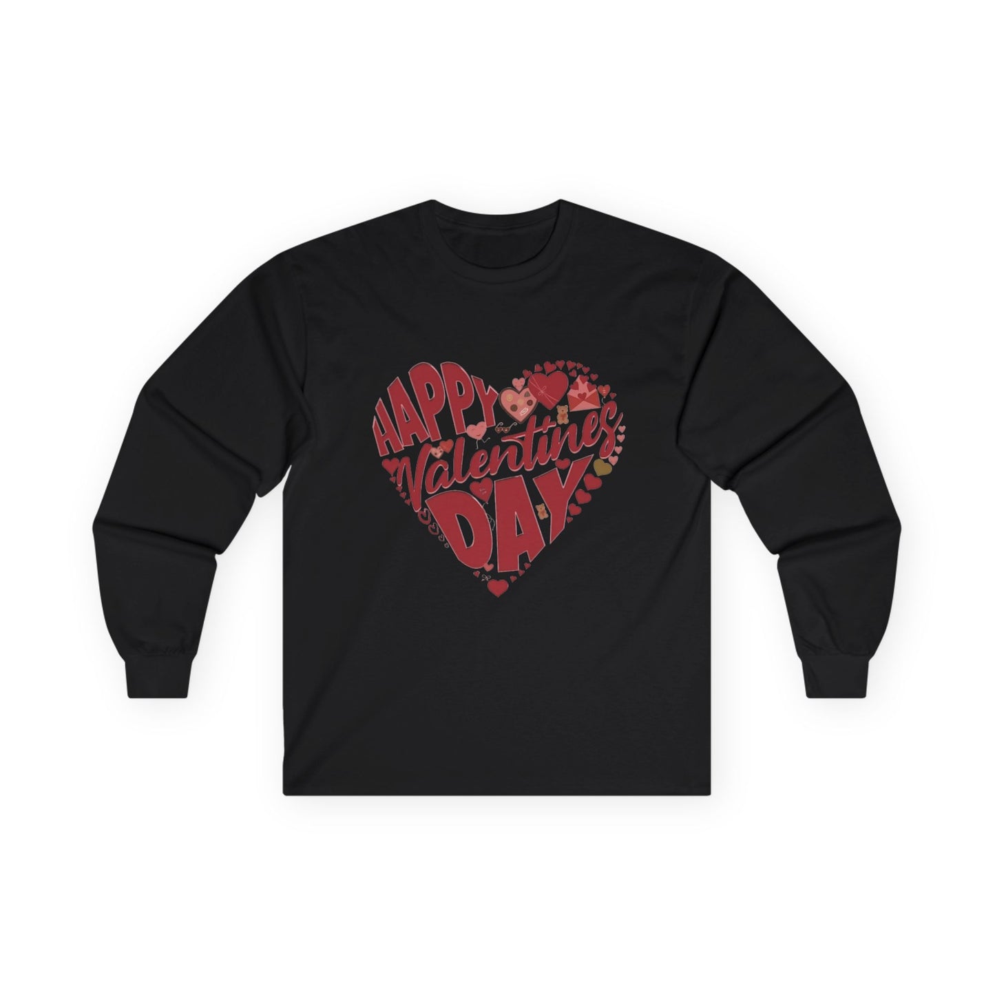 Happy Valentine's Day in a Heart LS Shirt